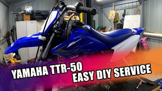 Yamaha TTR50 Easy DIY Service [upl. by Gadmann453]