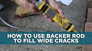 How to Use Backer Rod and Caulk Wide Cracks [upl. by Kate]