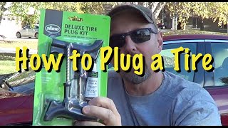 How to Plug a Tire Nail in tire repair [upl. by Nnylarac]