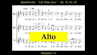 Mendelssohn  OP70  Elijah 28 Lift Thine Eyes To The Mountains  Alto [upl. by Tedmund]