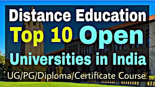 Top 10 Open Universities in India  Best Distance Education Colleges in India  By Sunil Adhikari [upl. by Landers29]