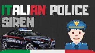 Sirena Carabinieri 100 ORIGINALE  Italian police siren [upl. by Venice]