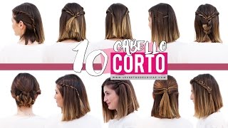 10 peinados fáciles para cabello corto o media melena  Patry Jordan [upl. by Gayelord90]