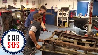 Triumph TR4 Chassis Straightening  Workshop Uncut  Car SOS [upl. by Ellenrahc]