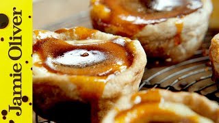 Jamies Quick Portuguese Custard Tarts [upl. by Dnaltruoc585]