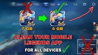 How to Remove Datas that are No Longer Needed in Mobile Legends [upl. by Naus322]