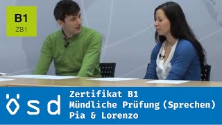 ÖSD Zertifikat B1 – Mündliche Prüfung Sprechen [upl. by Skees]