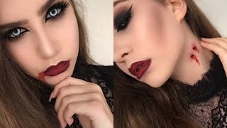 Quick and Easy Vampire Halloween Makeup Tutorial  Using Regular Makeup  Halloween Series 2015 2 [upl. by Adamis140]