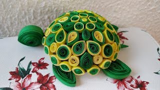 COMO HACER UNA TORTUGA DE FILIGRANA 🐢  TORTUGA DE PAPEL  QUILLING TURTLE [upl. by Ribaudo]