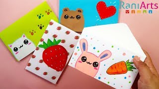 Cómo hacer SOBRES para tus cartas SIN PEGAMENTO Fácil  DIY  Easy ENVELOPES [upl. by Keefer]