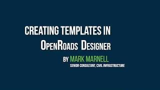 Creating Templates in OpenRoads Designer [upl. by Reidar]