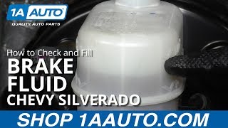 How to Check and Fill Brake Fluid 1419 Chevy Silverado [upl. by Cirdor]