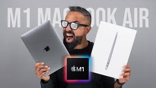 NEW M1 MacBook Air UNBOXING and First Impressions [upl. by Eilssel]