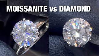 Moissanite vs Diamond WHAT’S THE DIFFERENCE⁉️ [upl. by Anaihs]