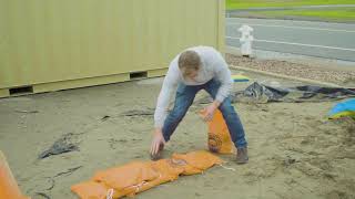 How to fill sandbags for flooding [upl. by Eelime]