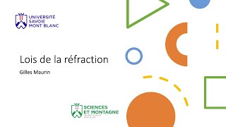 Les lois de la réfraction Cours [upl. by Nojad]