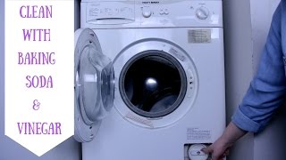 HOW TO CLEAN A WASHING MACHINE  BAKING SODA amp VINEGAR [upl. by Ramled]