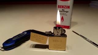 Zippo Benzin wieder auffüllen HowTo [upl. by Yrmac]