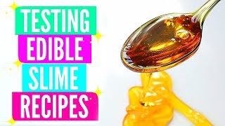 Testing Popular Edible Slime Recipes How To Make Edible Slime DIY [upl. by Arimas]