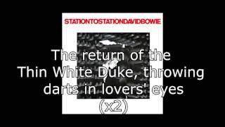 Station to Station  David Bowie  Lyrics [upl. by Dnaletak]