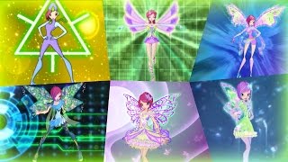 Winx Club  Tecna All Full Transformations up to Tynix HD [upl. by Verneuil307]