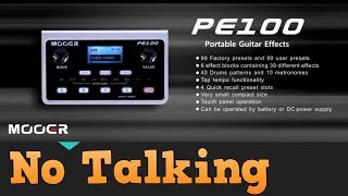 Mooer PE100 Sound Demo  No Talking [upl. by Johm]