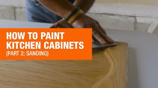 How to Prepare Kitchen Cabinets for Paint Part 2 Sanding [upl. by Higley]