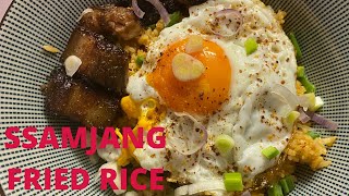 SSAMJANG FRIED RICE with Pork Adobo  Ssamjang Recipe  Korean Sauce [upl. by Auvil576]