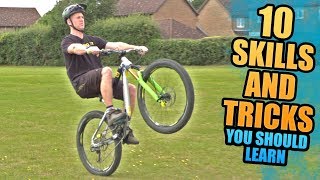 10 MOUNTAIN BIKE SKILLS AND TRICKS YOU SHOULD LEARN [upl. by Arrek529]