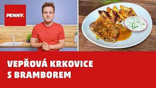 RECEPT  Vepřová krkovice s bramborem [upl. by Jairia]