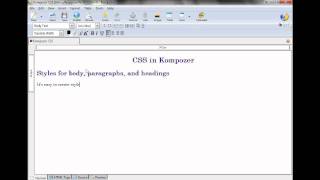 Creating CSS in KompoZer with CaScadeS [upl. by Godden741]