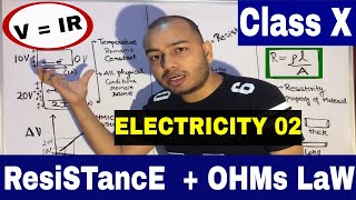 ICSECBSE CLASS 10th Current Electricity 02 OHMs LaW amp RESiSTANCE english [upl. by Atrahc]