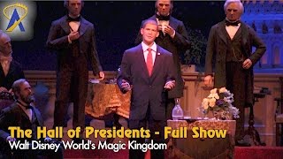 The Hall of Presidents  Full Show starring Obama at Disneys Magic Kingdom [upl. by Ayot]