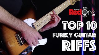 Top 10 Awesome Funky Guitar Riffs [upl. by Nahtanod]