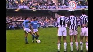 NapoliJuventus 10 3111985 La punizione di MARADONA  Radiocronaca di Enrico Ameri [upl. by Cattier]