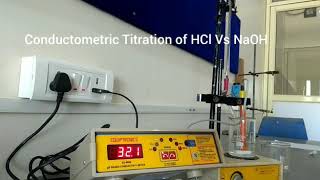 Conductometric Titration of HCl Vs NaOH [upl. by Ettesil]