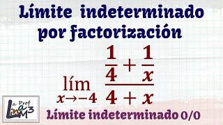 Límite indeterminado con fraccionarios l La Prof Lina M3 [upl. by Lrae]