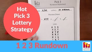 Hot Pick 3 Lottery Strategy 1 2 3 Number Rundown [upl. by Arodnap]