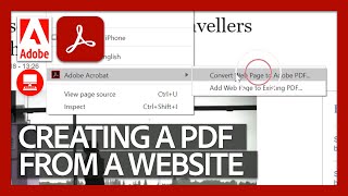 Creating a PDF from a Website  Acrobat for Educators [upl. by Neelra]