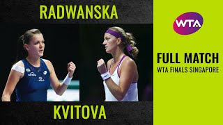 Agnieszka Radwanska vs Petra Kvitova  Full Match  2015 WTA Finals Singapore Final [upl. by Imehon]