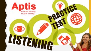 😏Complete APTIS Listening Test ✔ PDF with ANSWERS ✔ [upl. by Yaresed]