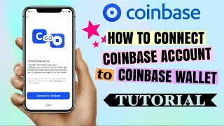 How to CONNECT Coinbase Account to CoinBase Wallet  App Tutorial [upl. by Shanda]