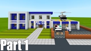 Minecraft Tutorial How To Make A Police Station Part 1 quot2019 City Tutorialquot [upl. by Zoes]