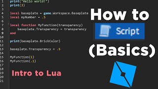 How to SCRIPT in Roblox 1  Intro to Lua [upl. by Tricia]