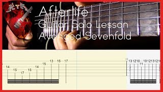 Afterlife Guitar Solo Lesson  Avenged Sevenfold with tabs [upl. by Fugere644]