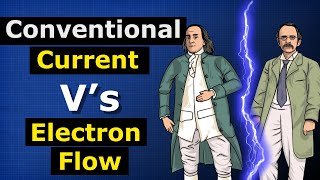 Conventional Current v Electron Flow  Electricity explained [upl. by Omsoc97]