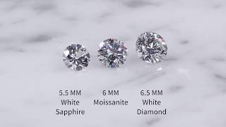 Diamond Alternatives Comparison Video with Moissanite and White Sapphire [upl. by Asirb]