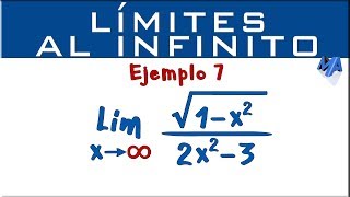 Limites al infinito  Ejemplo 7 [upl. by Martita]