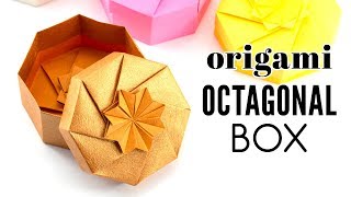 Origami Octagonal Box Tutorial  DIY  Paper Kawaii [upl. by Eenaffit]