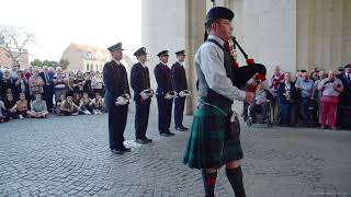 The Last Post ceremony at Menin Gate Ypres Belgium 18 April 2018 [upl. by Ibrik30]